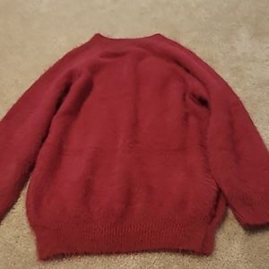 Burgundy red sweater dress